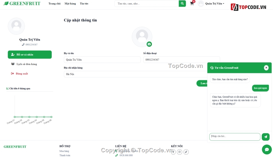 web bán hoa quả,web bán hoa,bán hoa quả